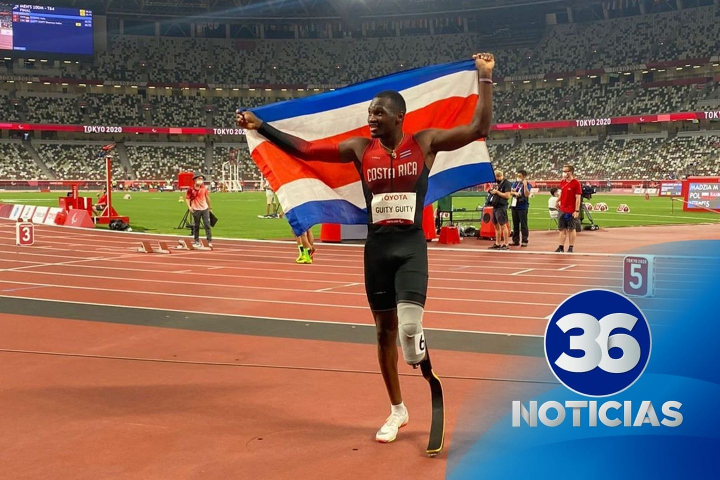 Sherman Güity, atleta costarricense, arrasa en los 200 metros planos en el Gran Prix de Dubái