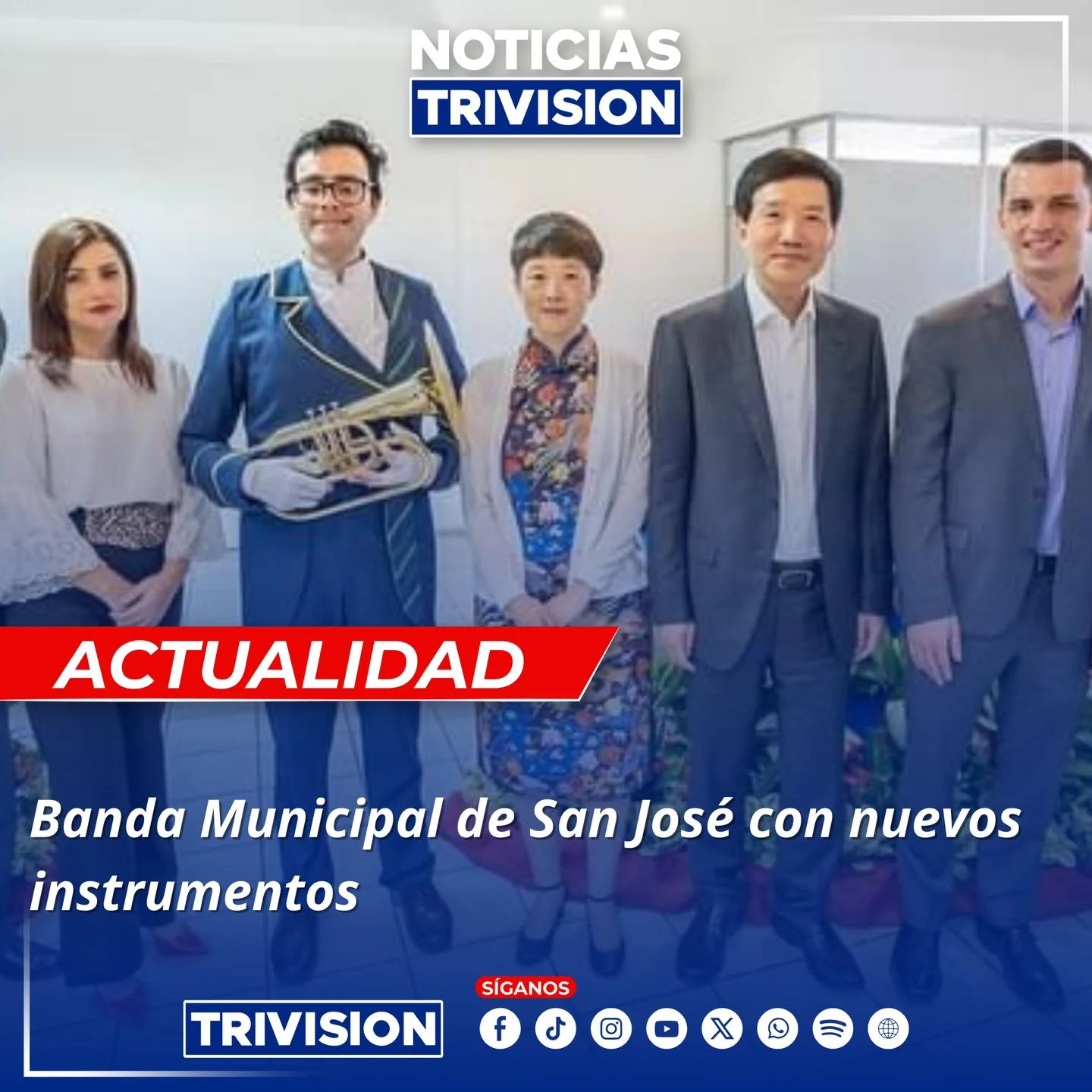 Banda Municipal de San José recibe donación de instrumentos valorada en 115 mil dólares