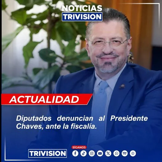 20 diputados denuncian al presidente Rodrigo Chaves por ataques contra el Poder Judicial, tras polémicas declaraciones en una conferencia de prensa sobre el caso "Barrenador".