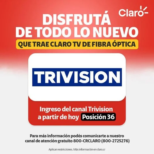 Trivisión en Claro TV Costa Rica