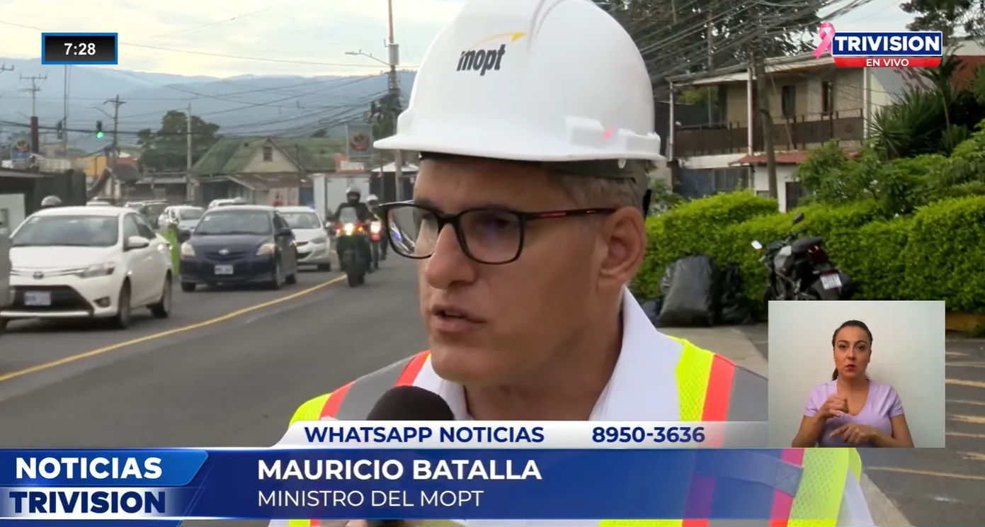 MOPT restablece paso en el puente de Taras con nuevo carril tras colapso parcial