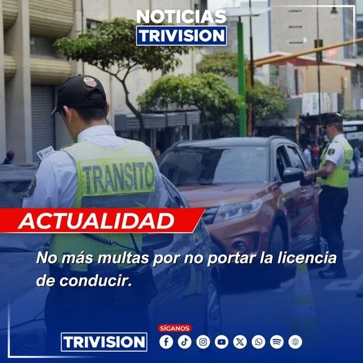 eliminación multa por no portar licencia física