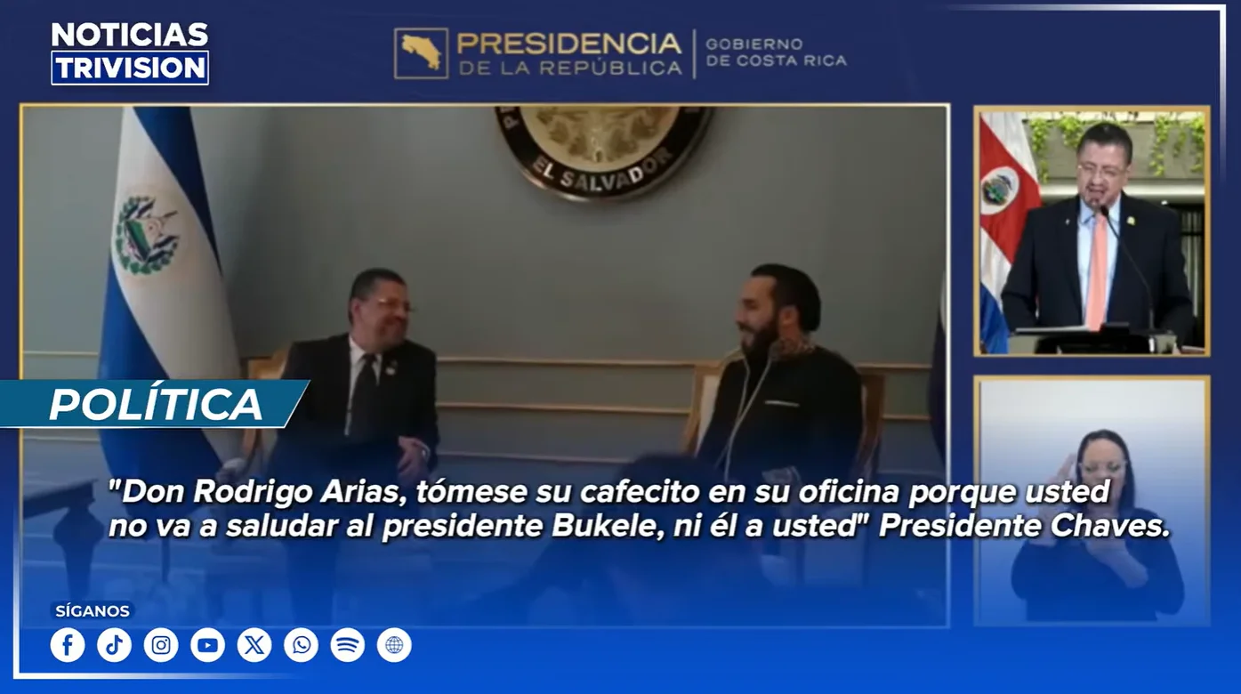 Rodrigo Chaves rechaza trato “protocolario” a Bukele y defiende respeto a El Salvador