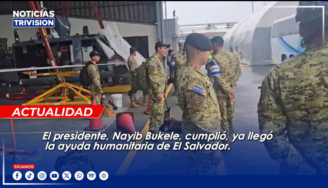 Primer vuelo de ayuda humanitaria de El Salvador llega a Costa Rica con rescatistas y equipo de emergencia
