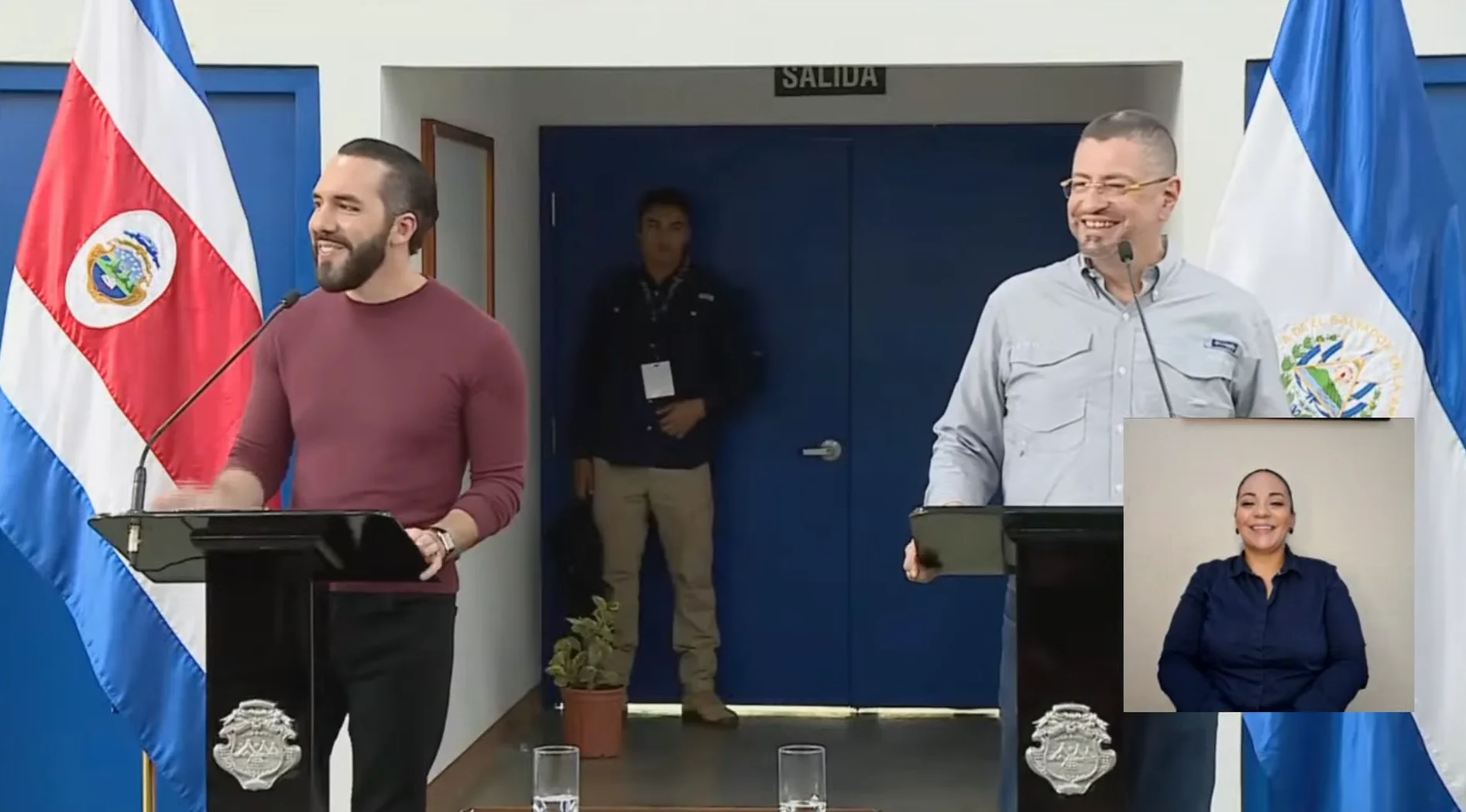 Nayib Bukele y Rodrigo Chaves destacan cooperación en conferencia sobre seguridad y ayuda humanitaria
