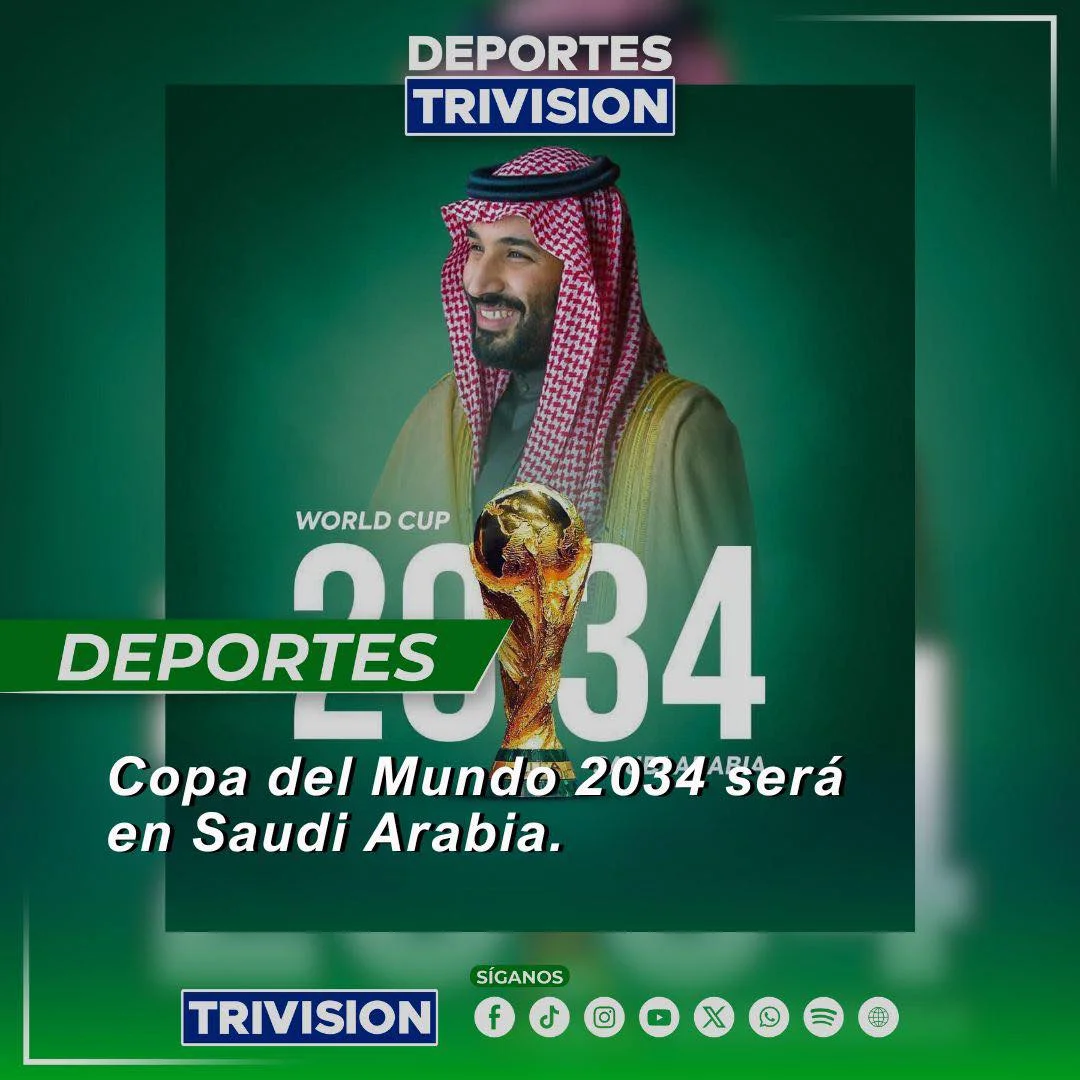 Arabia Saudita será sede de la Copa Mundial 2034