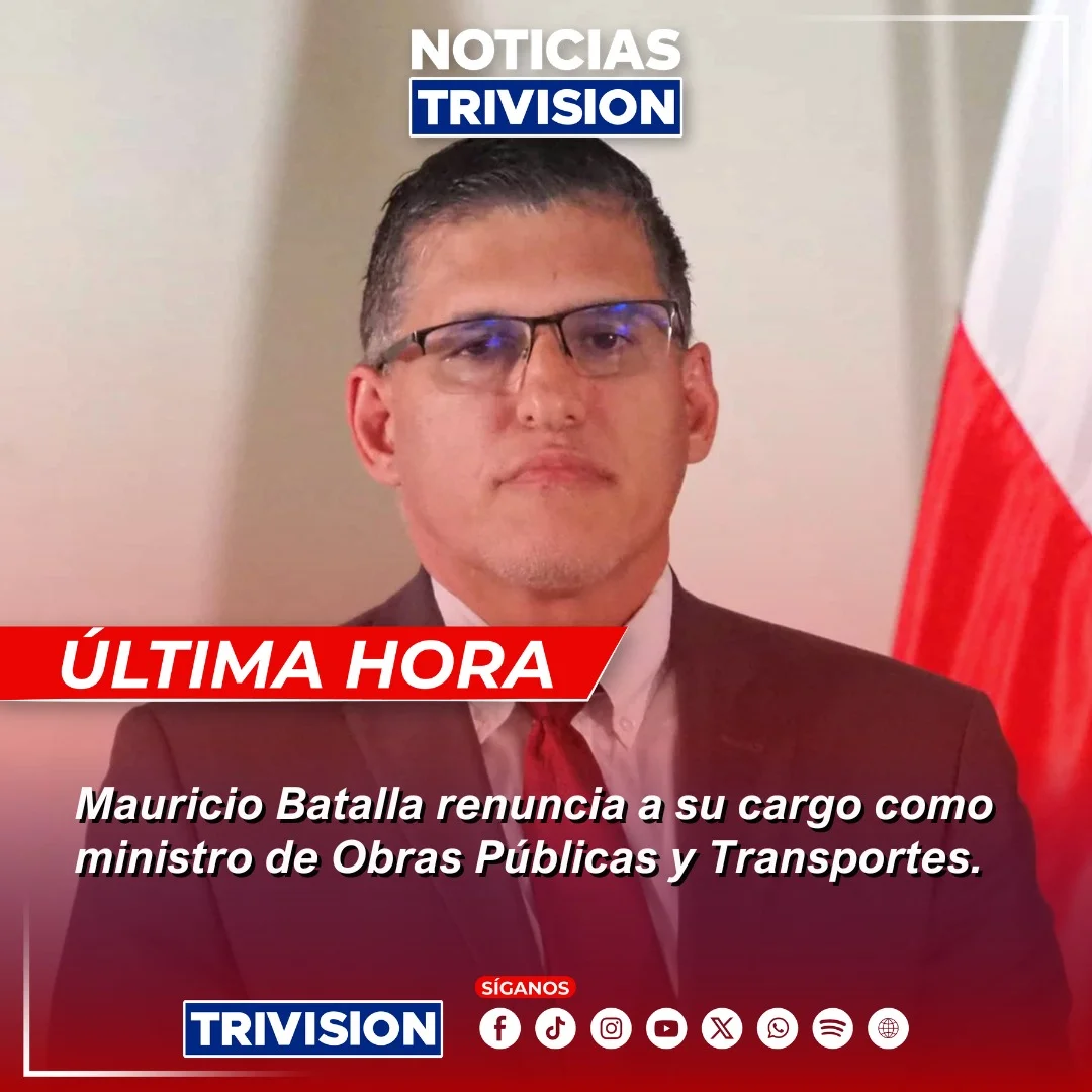 Mauricio Batalla renuncia al MOPT antes del plazo electoral