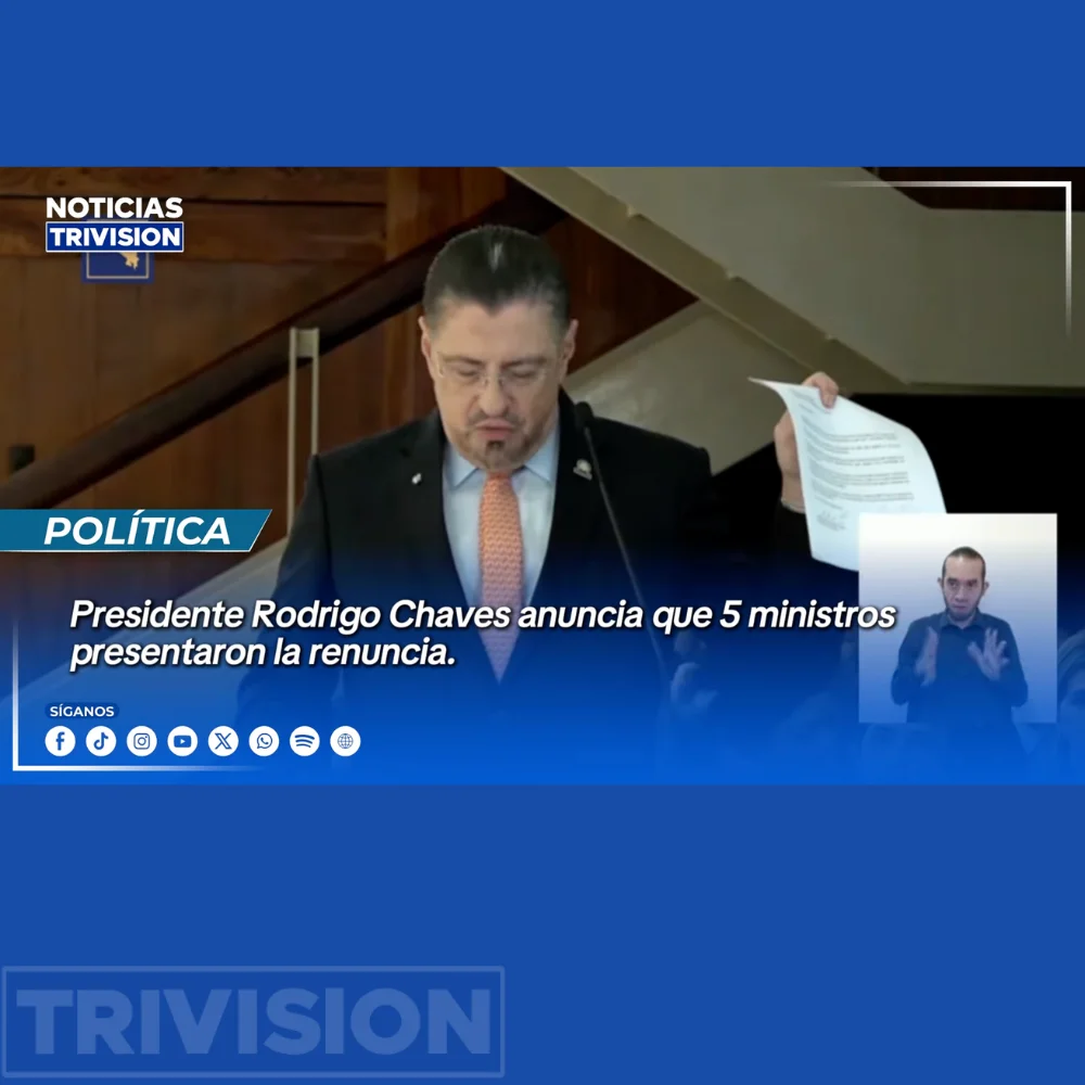 Rodrigo Chaves anuncia renuncia de ministros