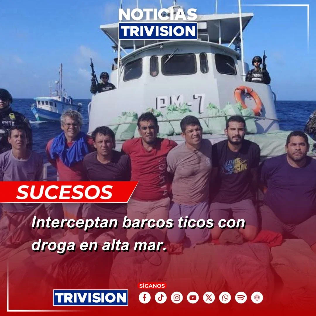 Ocho costarricenses detenidos en El Salvador con 1.5 toneladas de cocaína