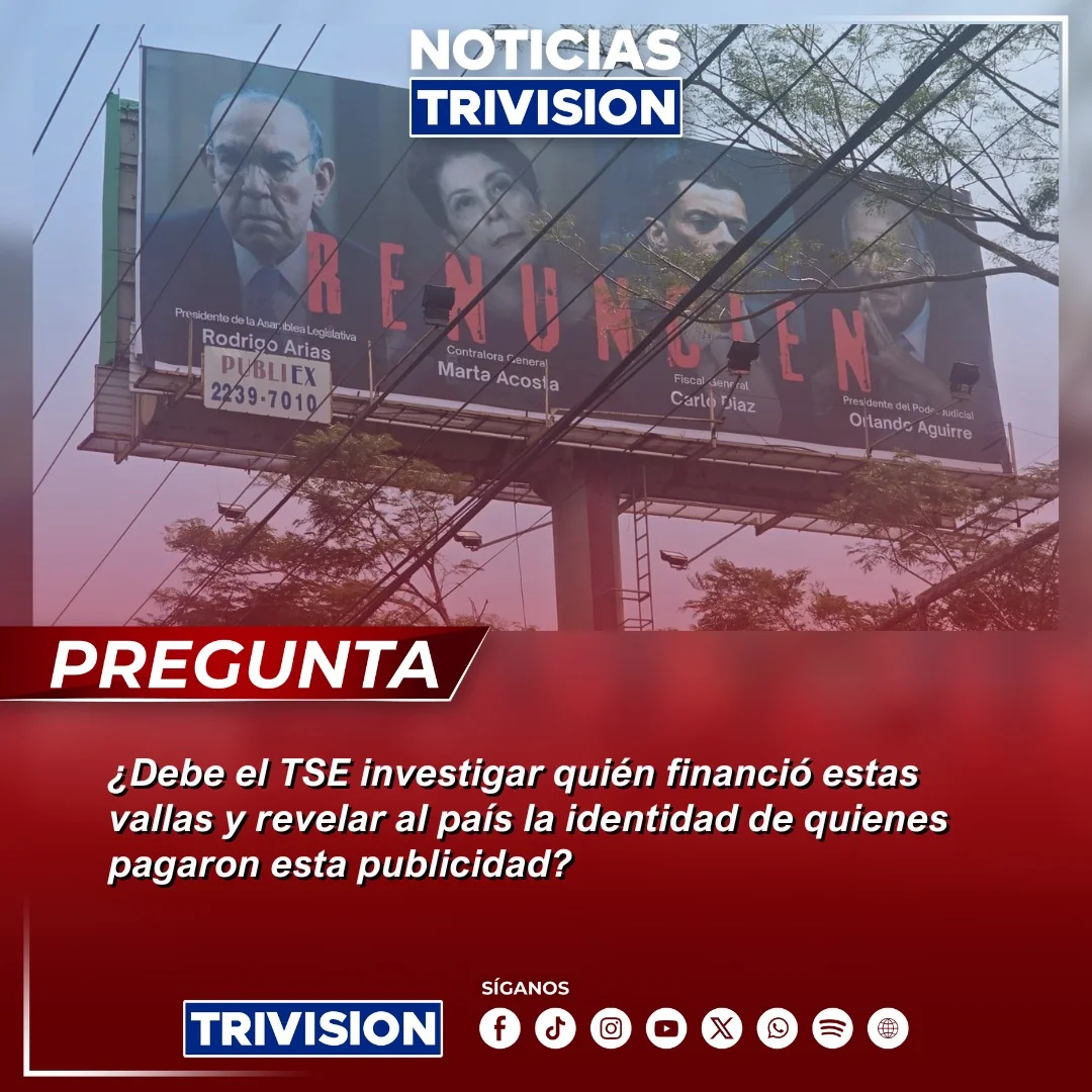 Polémica por vallas que exigen renuncias en Costa Rica