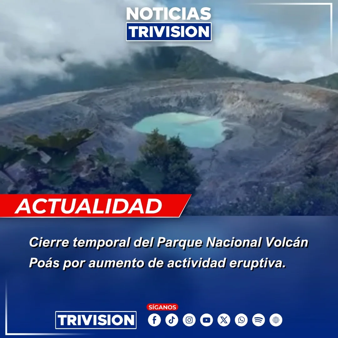 Alerta verde en siete cantones por actividad del volcán Poás