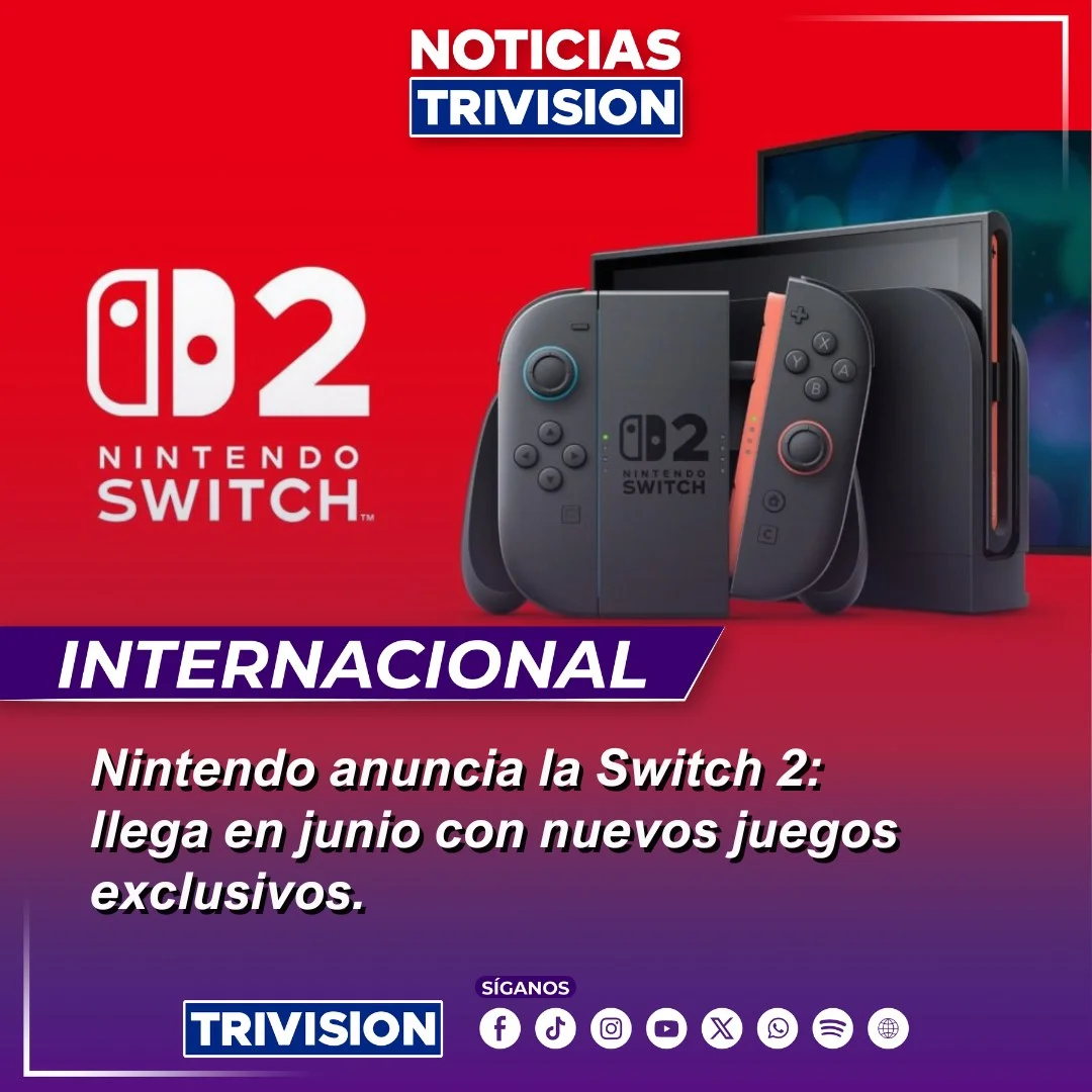 Nintendo Switch 2 llegará en junio con nuevos juegos exclusivos