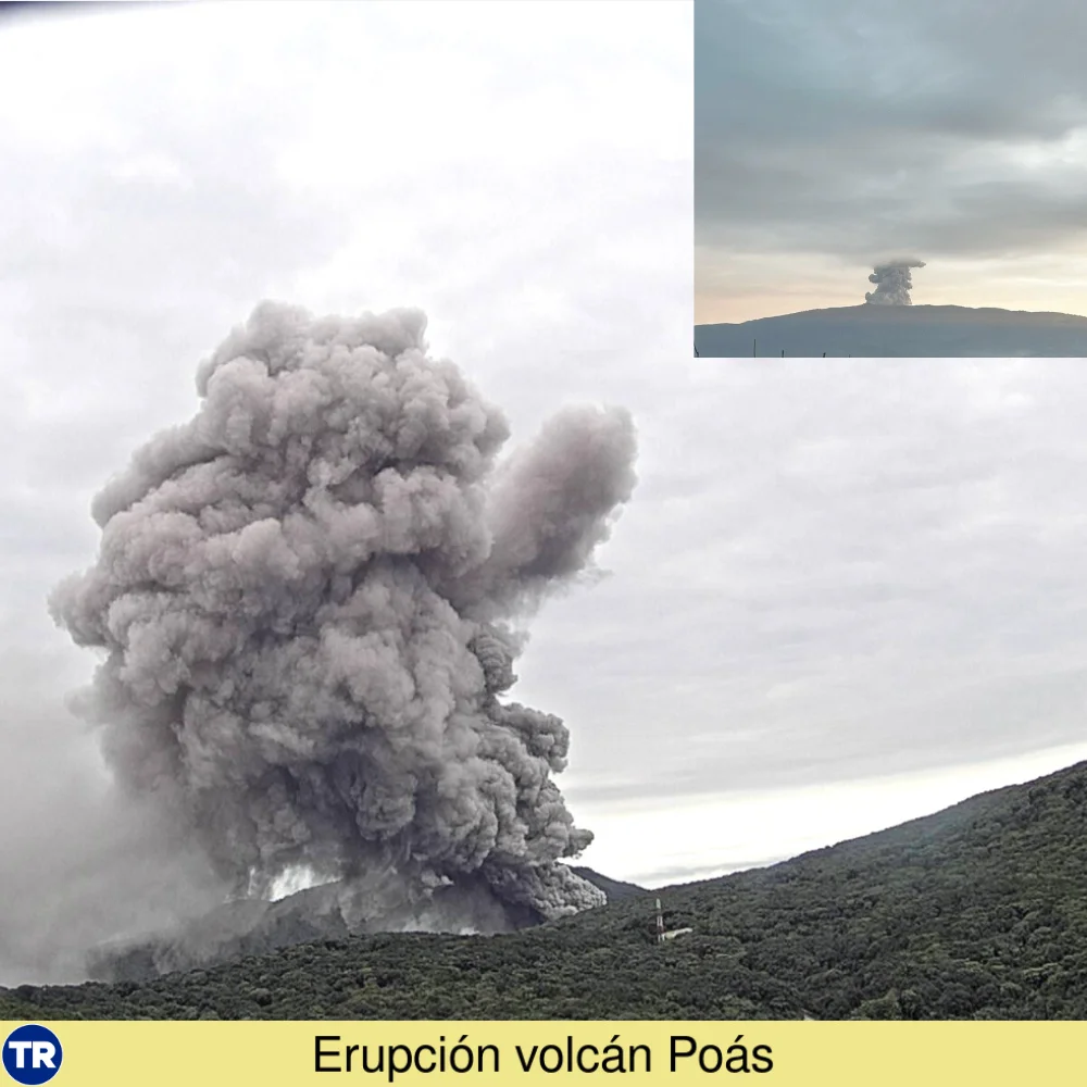 Volcán Poás erupción