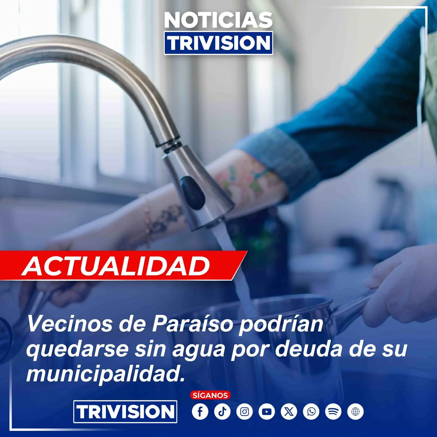 Municipalidad de Paraíso evita corte de agua por deuda