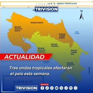 alerta por ondas tropicales en Costa Rica