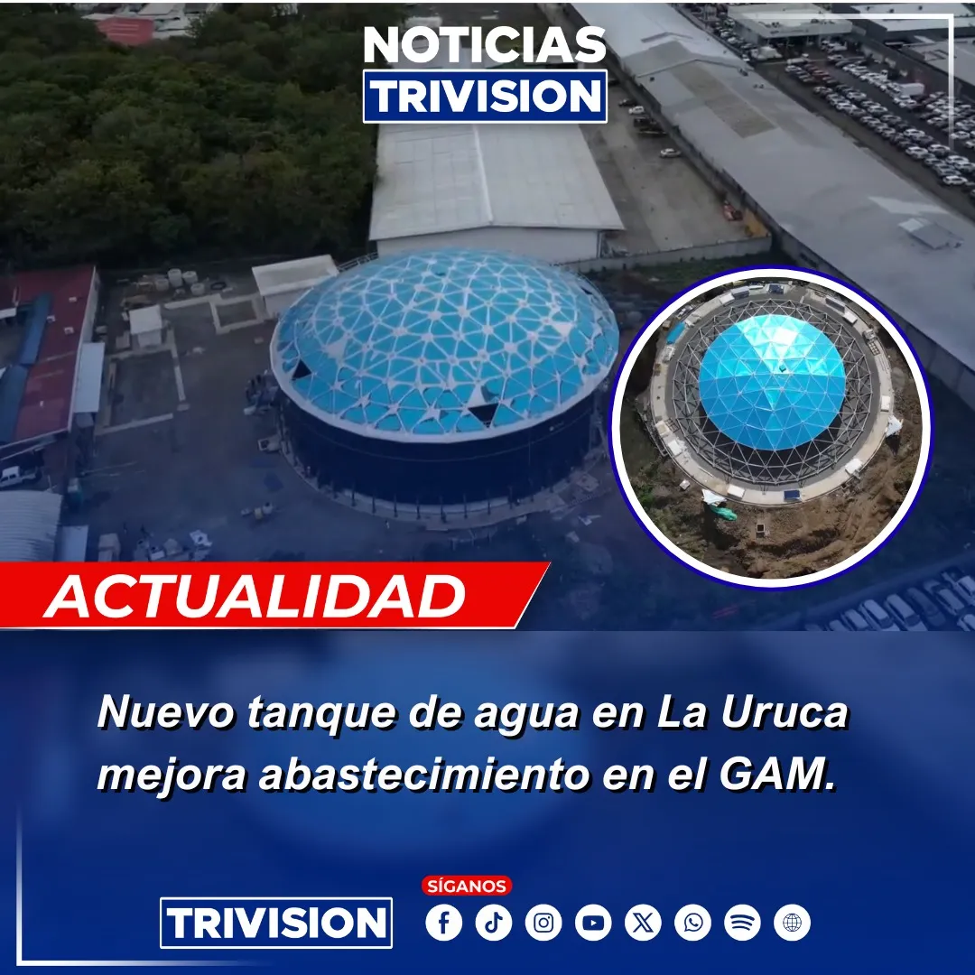 AyA inaugura tanque de agua en La Uruca con capacidad para 10 millones de litros