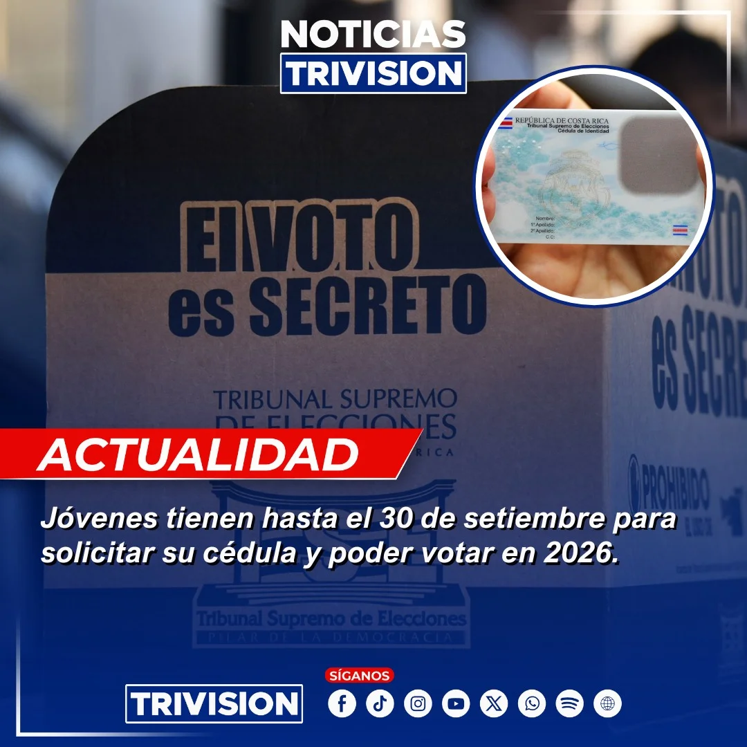 Más de 57 mil jóvenes sin cédula para votar en 2026 en Costa Rica