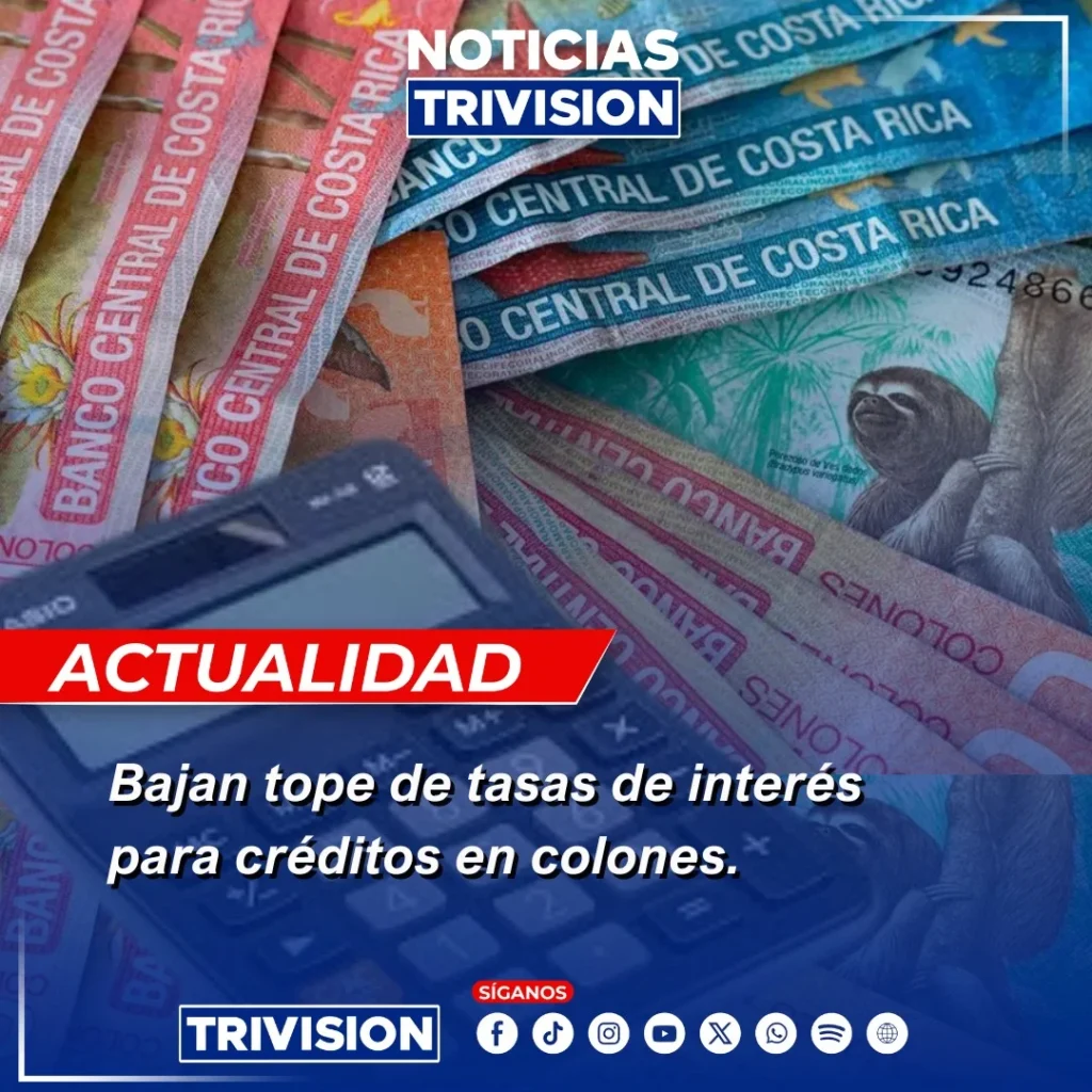 tasas de interés en créditos en colones