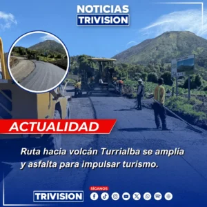 asfaltado en la ruta al volcán Turrialba