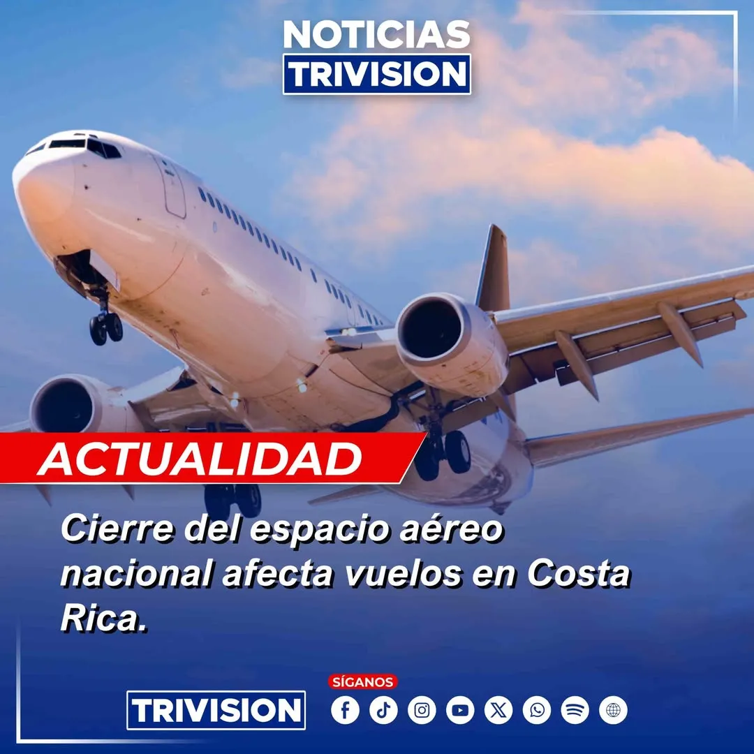 Costa Rica cierra espacio aéreo y suspende vuelos hasta mediodía