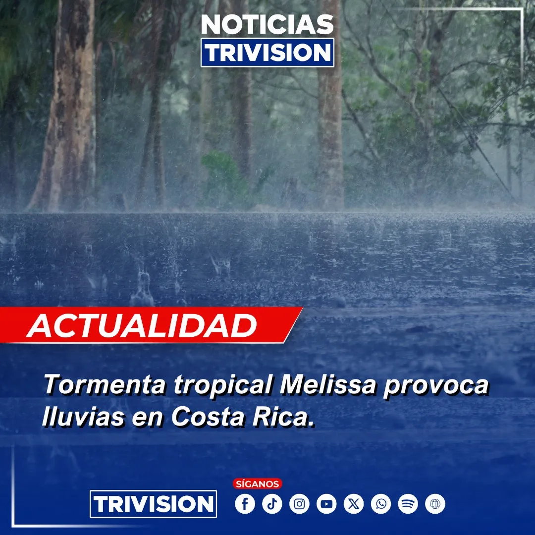 Tormenta tropical Melissa provoca lluvias en el país