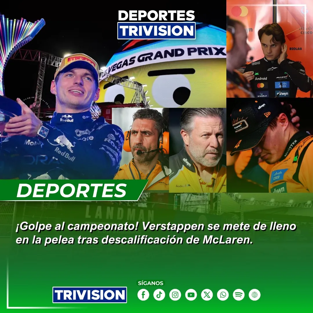 FIA descalifica a Piastri y Norris tras GP de Las Vegas