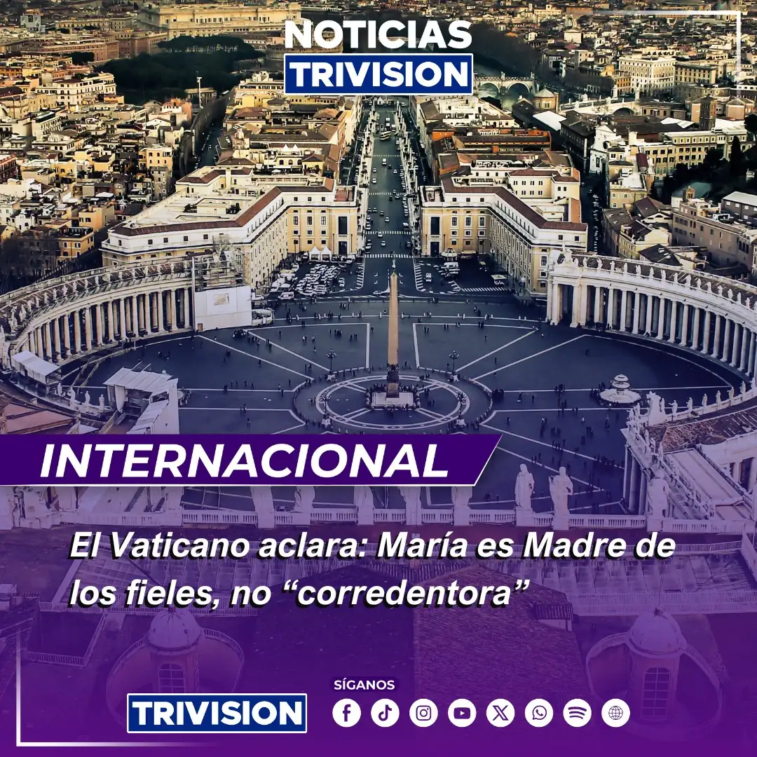 Vaticano aclara que la Virgen María no es corredentora