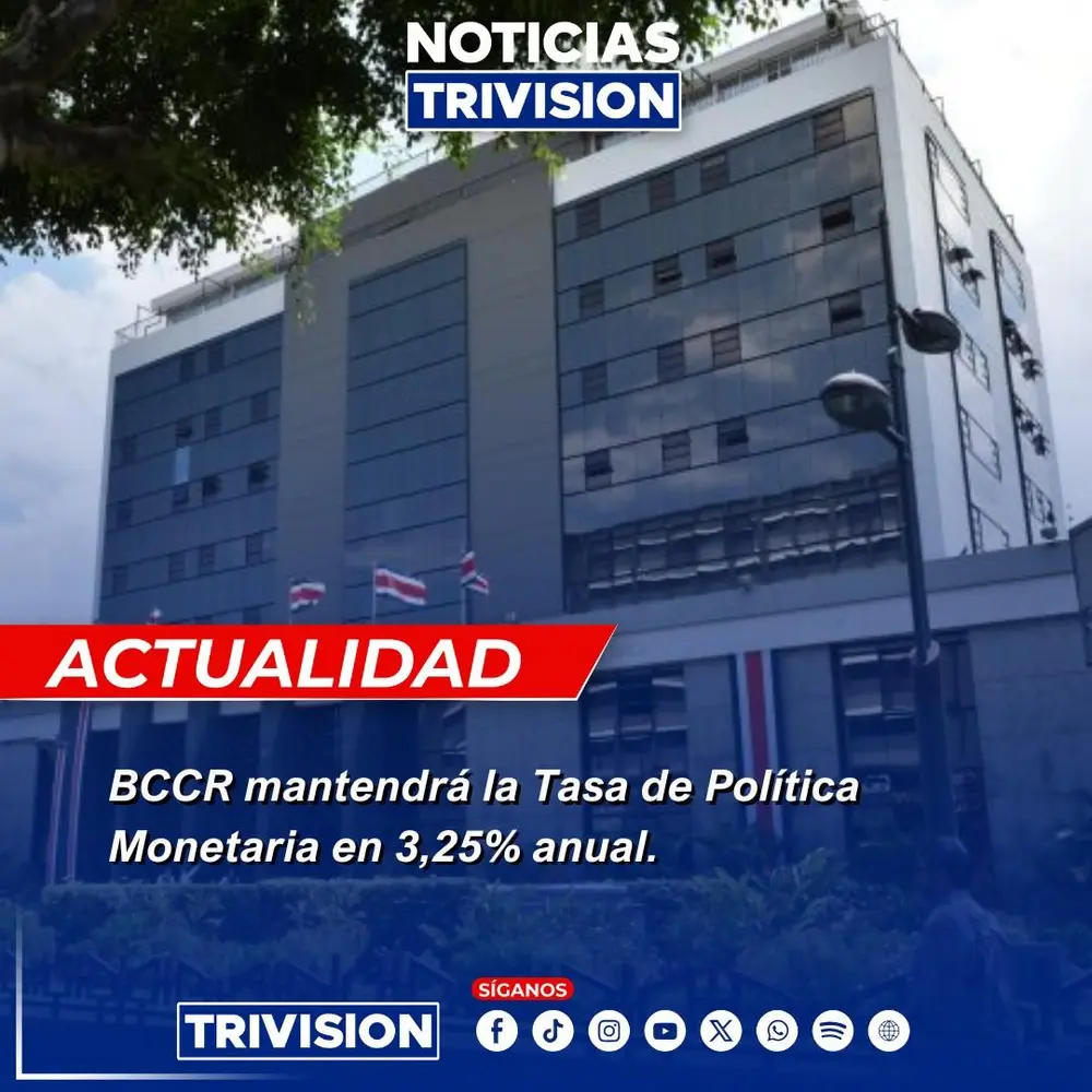 Banco Central de Costa Rica mantiene Tasa de Política Monetaria en 3,25% anual