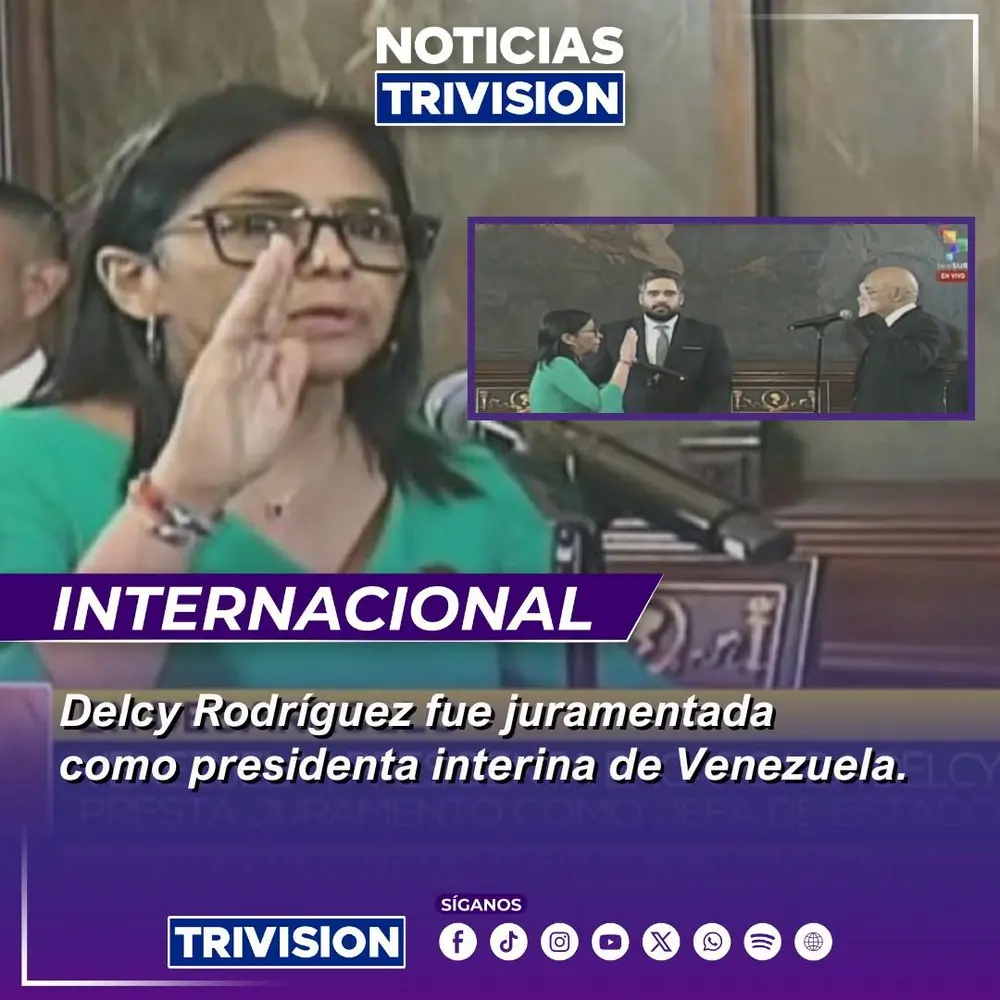 Delcy Rodríguez asume la presidencia interina de Venezuela tras la captura de Maduro