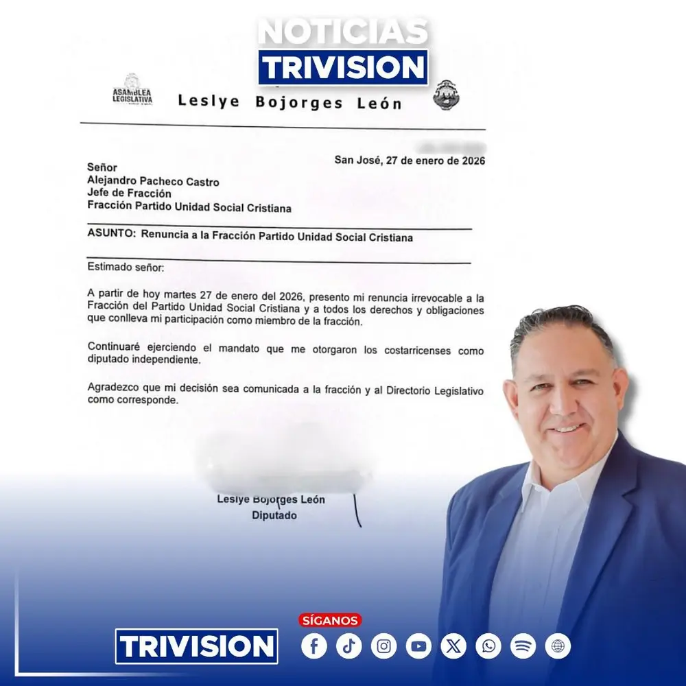 Leslye Bojorges renuncia al PUSC y será independiente