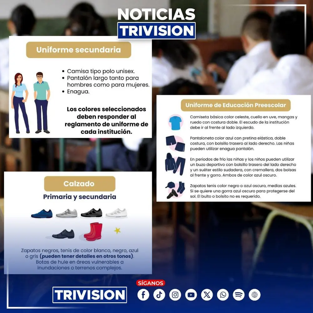 El uso del uniforme oficial será obligatorio en secundaria a partir de 2026 en Costa Rica