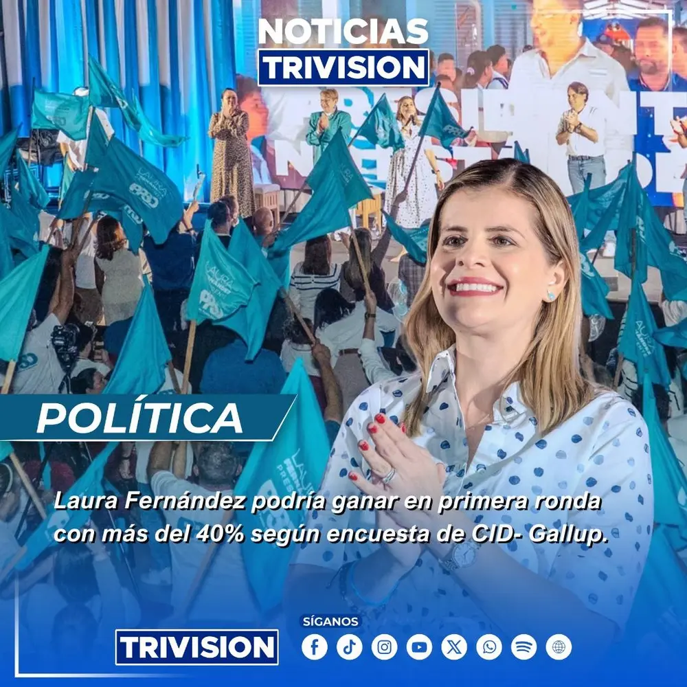 Laura Fernández lidera las encuestas con un 41% de intención de voto en Costa Rica