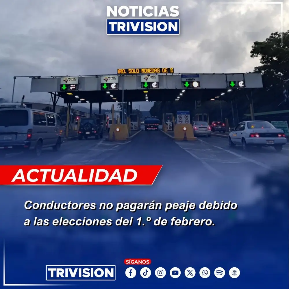 Peajes estatales estarán libres de cobro durante elecciones nacionales en Costa Rica