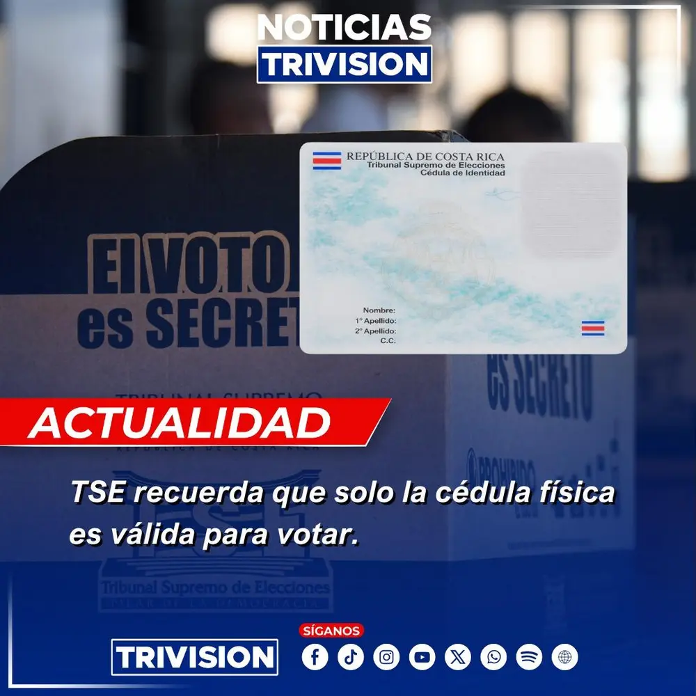 TSE aclara que solo se aceptará cédula física para votar en elecciones del 1° de febrero