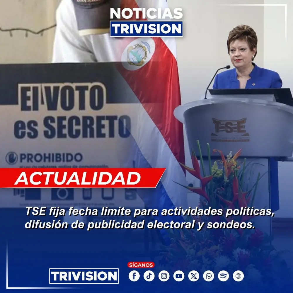 TSE anuncia el fin de actividades políticas públicas y prohibición de propaganda el 29 de enero