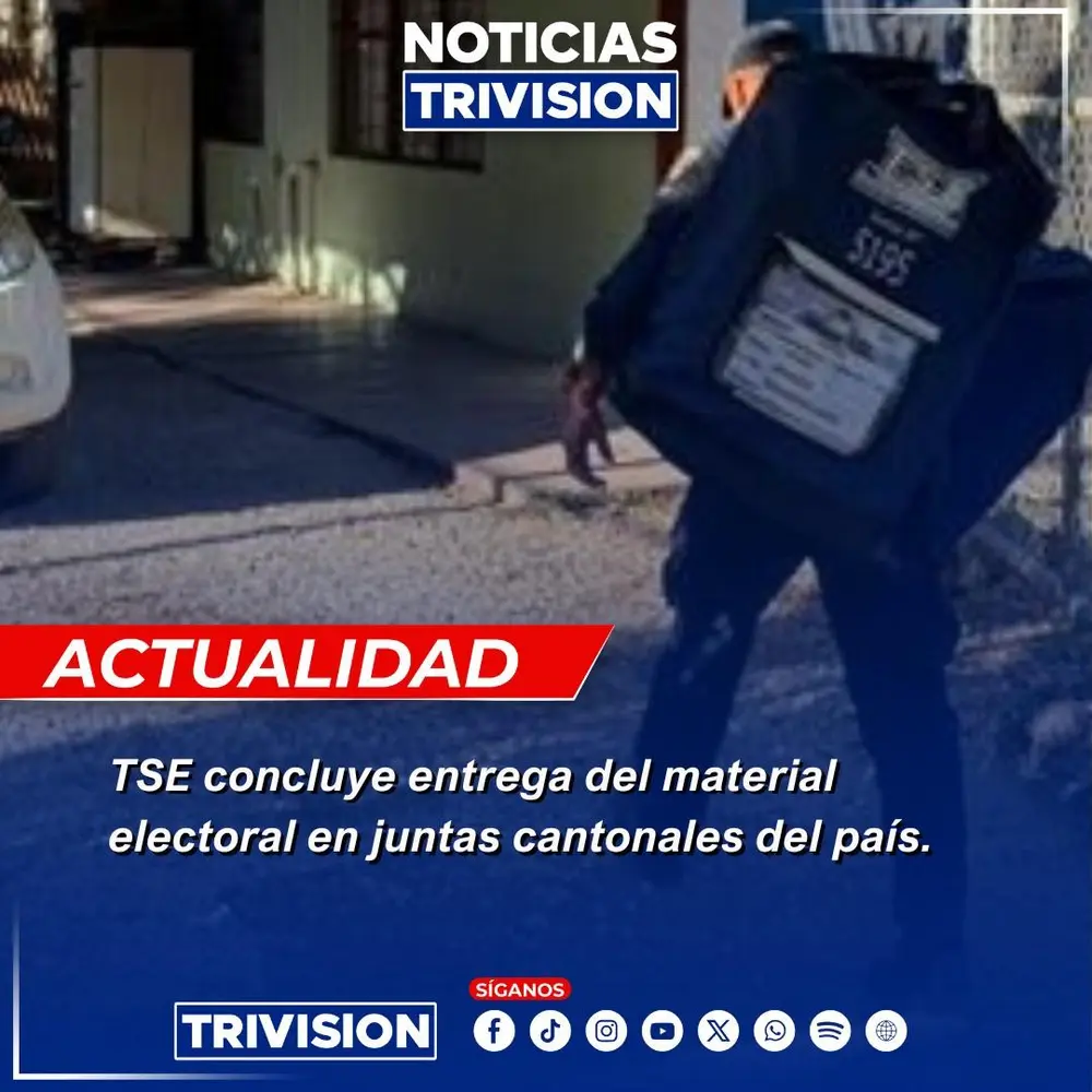 TSE completa entrega de material electoral en juntas cantonales de Costa Rica