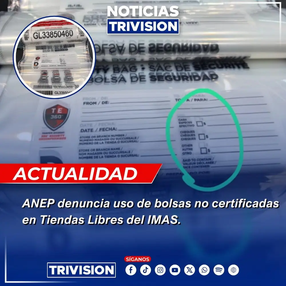 ANEP denuncia irregularidades en bolsas de seguridad para transporte de líquidos en aeropuertos