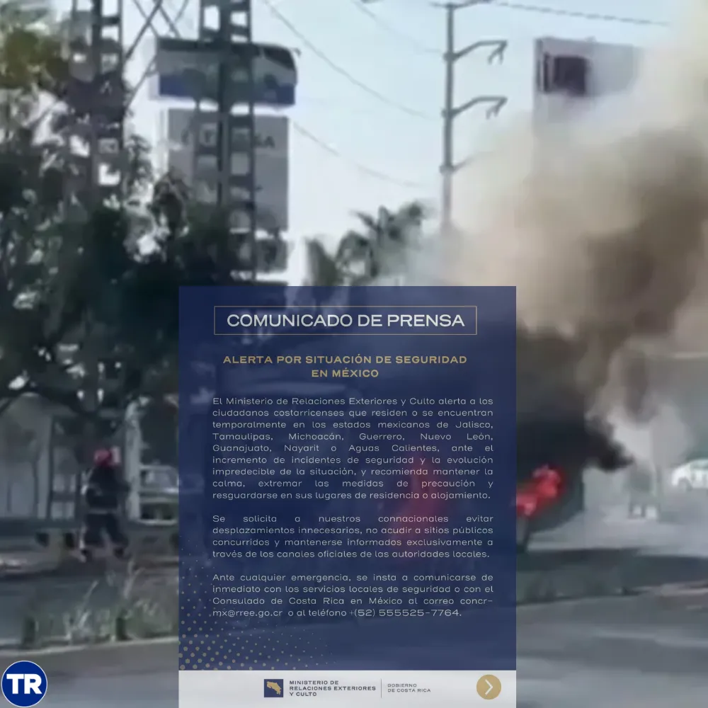 Costa Rica activa alerta por situación de seguridad en México