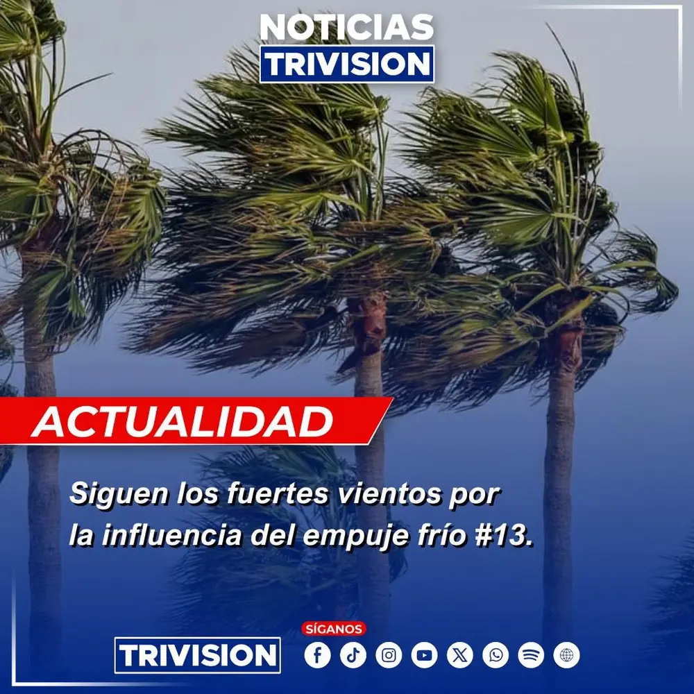 Empuje frío #13 causa vientos fuertes y ambiente fresco en Costa Rica este martes