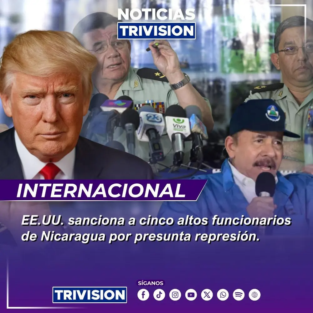 Estados Unidos sanciona a cinco funcionarios de Nicaragua por reprimir oposición