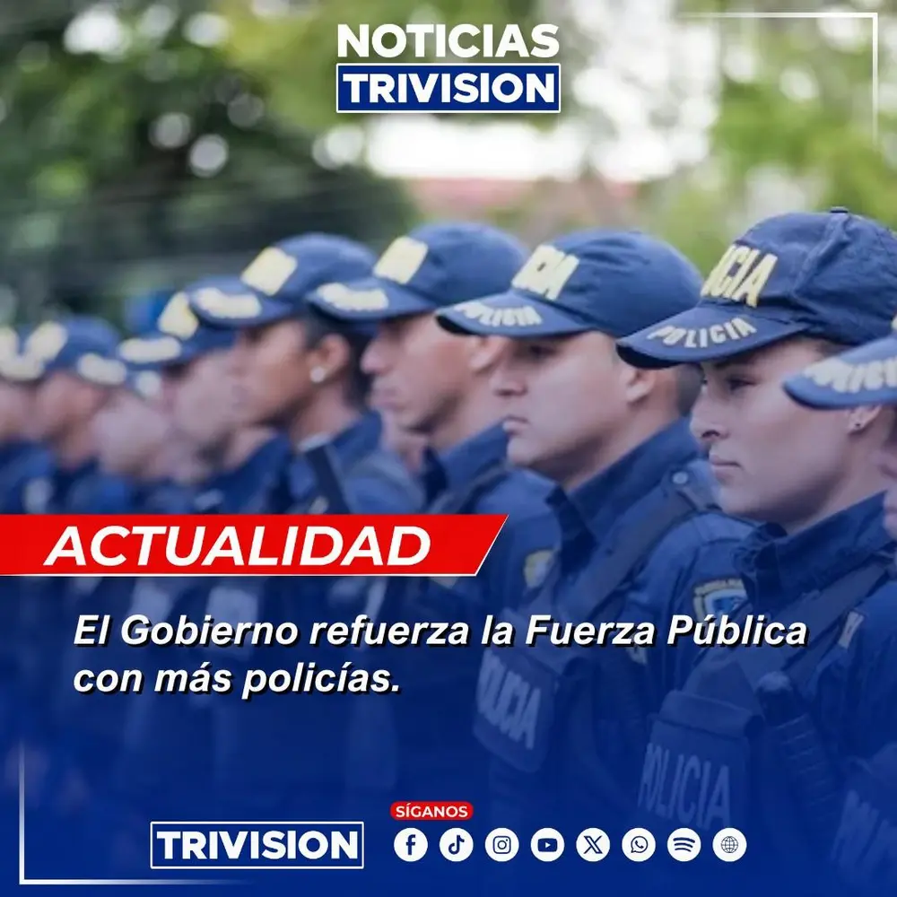 Gobierno de Costa Rica contratará 1.100 nuevos policías para reforzar la seguridad nacional