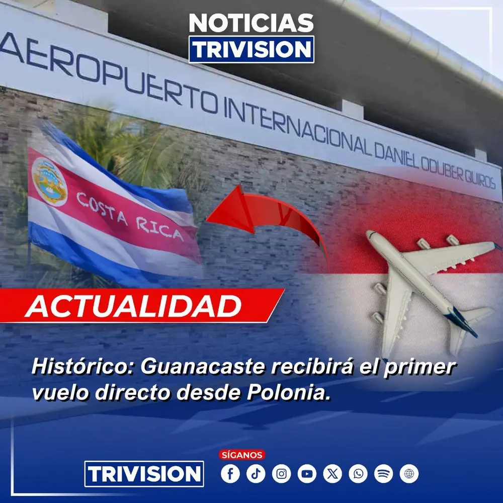 Guanacaste Aeropuerto recibirá vuelo chárter directo desde Polonia en 2026