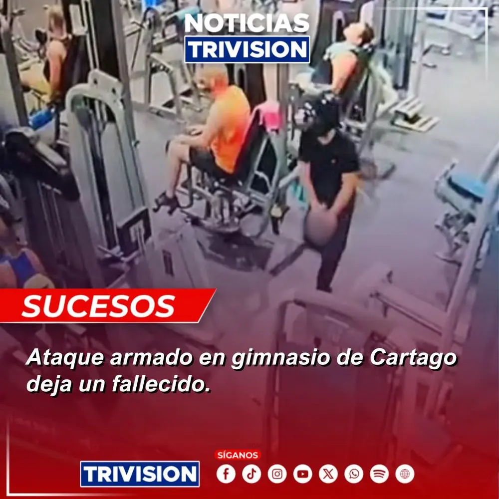 Hombre de 34 años es asesinado a tiros en gimnasio de Cartago, Costa Rica