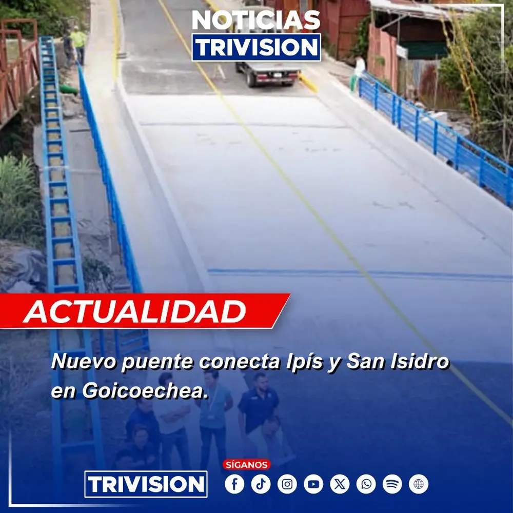 Inauguran nuevo puente entre Ipís y San Isidro para mejorar conectividad en Goicoechea
