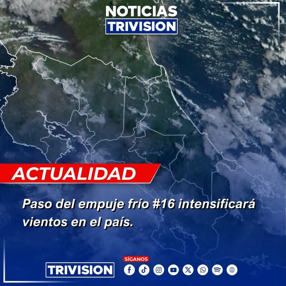 Se prevén vientos alisios y lluvias nocturnas tras empuje frío #16 en Costa Rica
