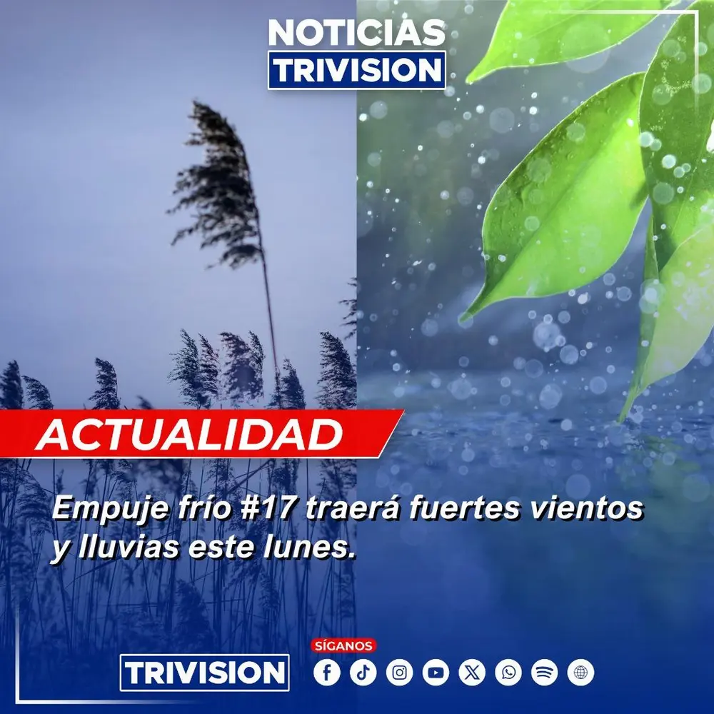 Fuerte empuje frío #17 aumenta vientos en Costa Rica: ráfagas de hasta 100 km/h