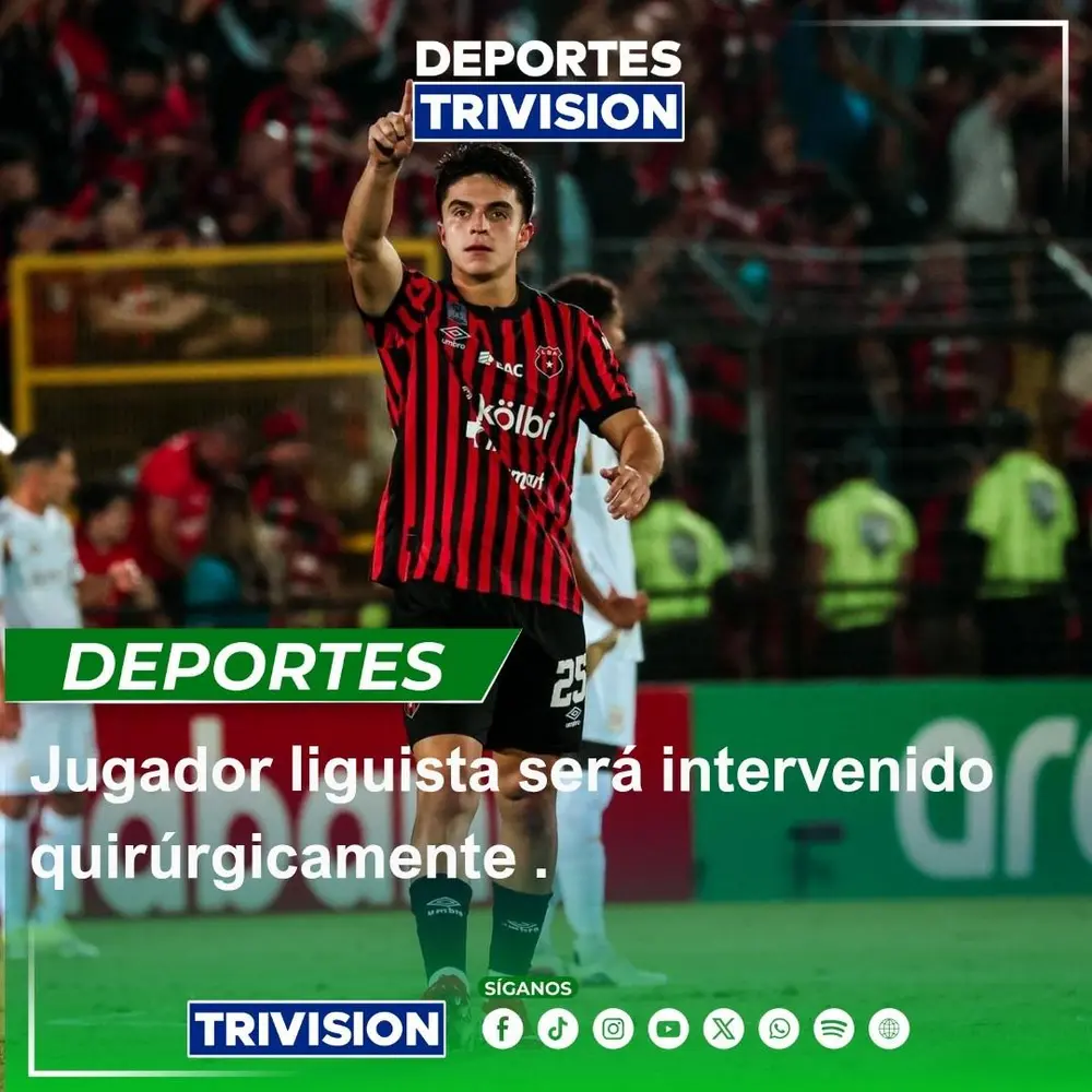 Alajuelense confirma ruptura del ligamento cruzado de Van der Putten