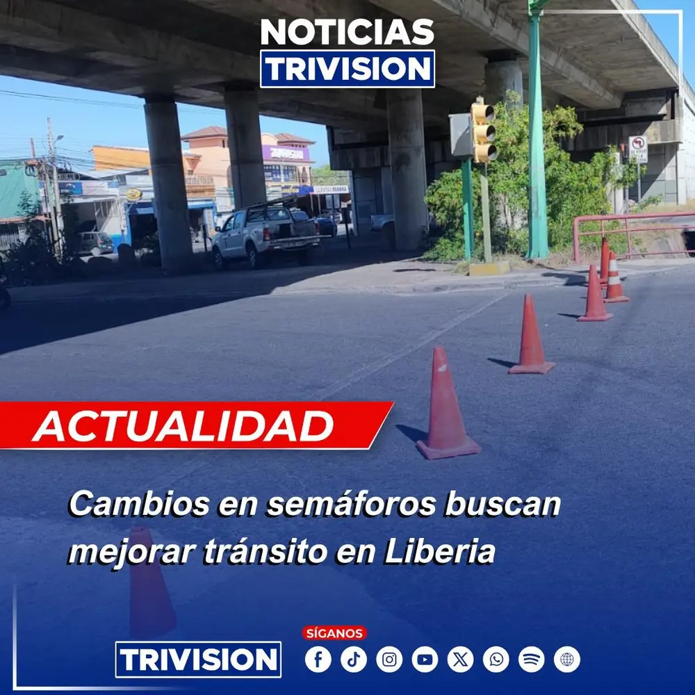 Autoridades ajustan semáforos en Purdy, Liberia para fluidez vial
