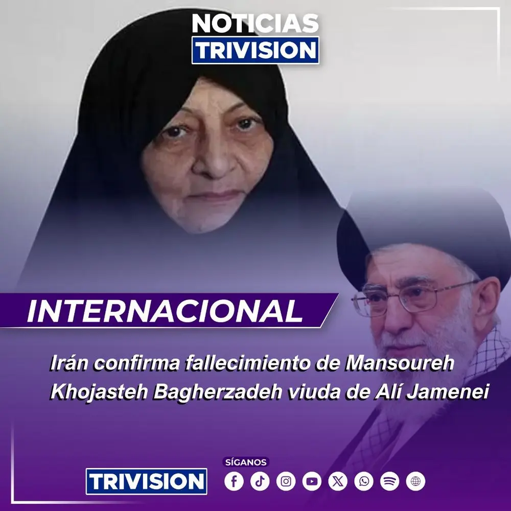 Fallece Mansoureh Khojasteh Bagherzadeh, viuda del exlíder supremo de Irán, Alí Jamenei
