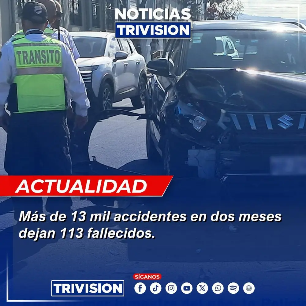 MOPT reporta 13096 accidentes de tránsito y 113 fallecidos en bimestre